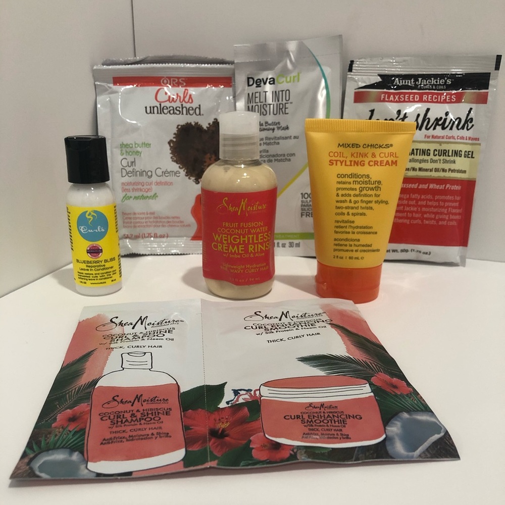 Curly Hair product samples all 8 items included